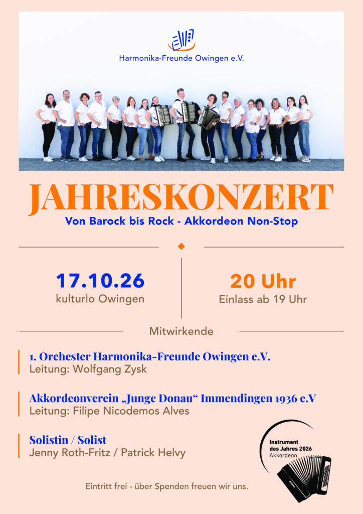 Konzertankündigung: 17.10.2026 um 20 Uhr